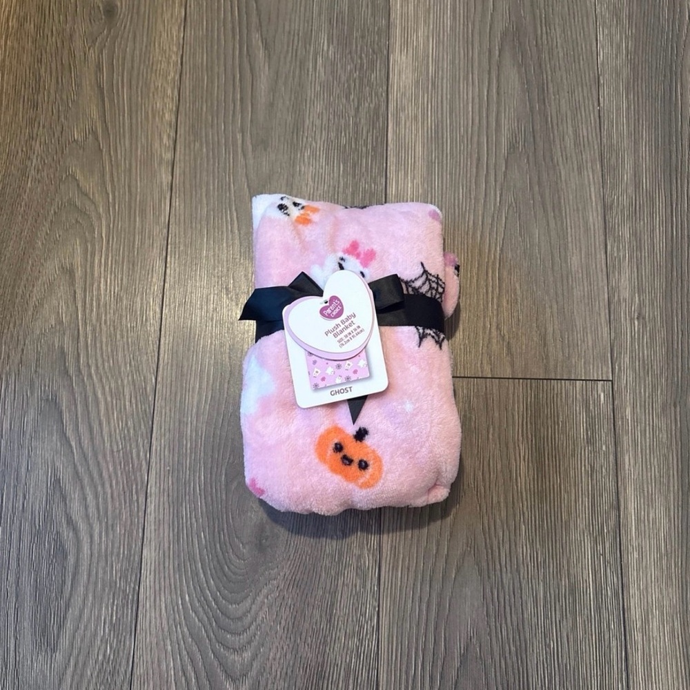 Parent's Choice Pink Halloween Ghost Baby Blanket
